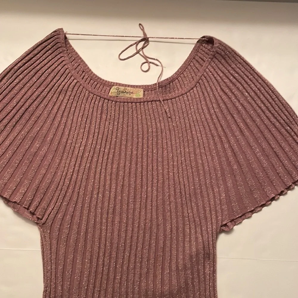 Younique splendid pleated, ribbed and elastic top. Batwing sleeves, size L. - Picture 13 of 16